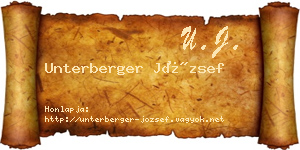 Unterberger József névjegykártya